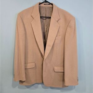 🐢 Emilio Bruzzi Italy Wool & Cashmere Camel Fur Blazer. Size 40 Reg.